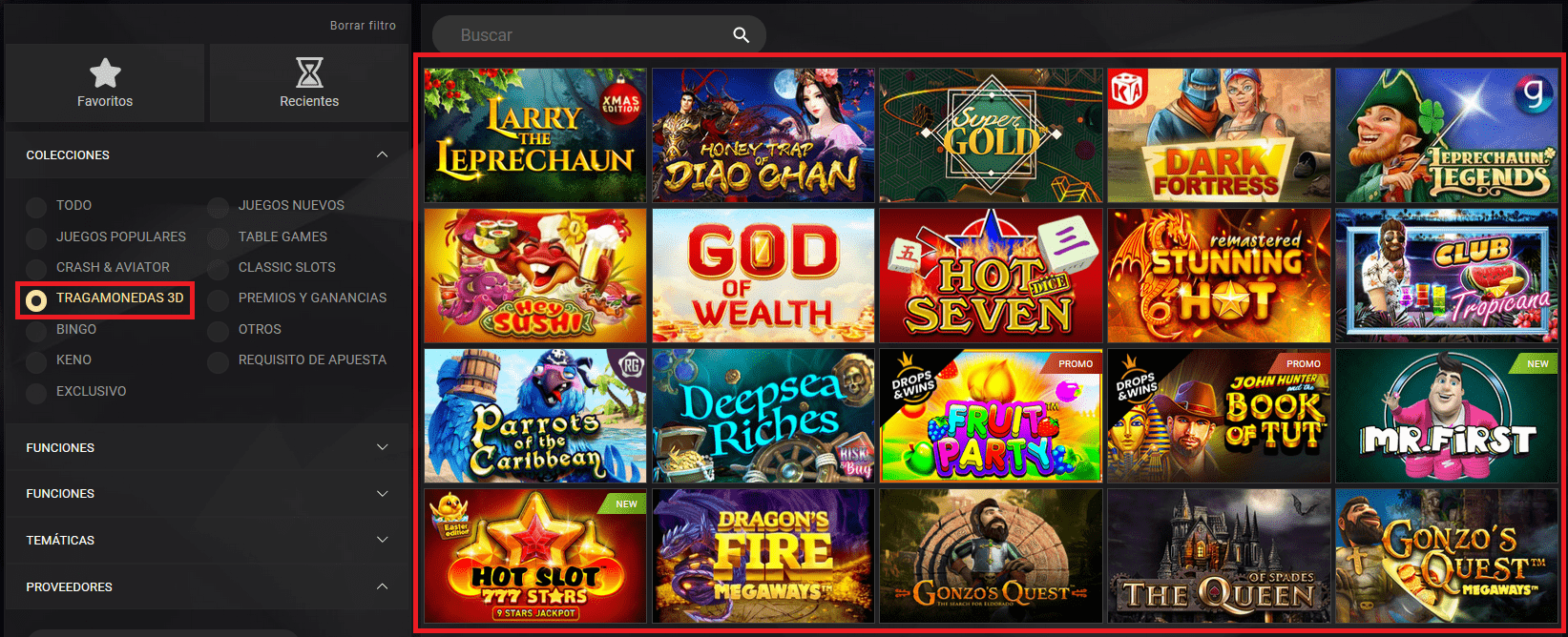 Juegos con gráficos 3D en 1xSlots