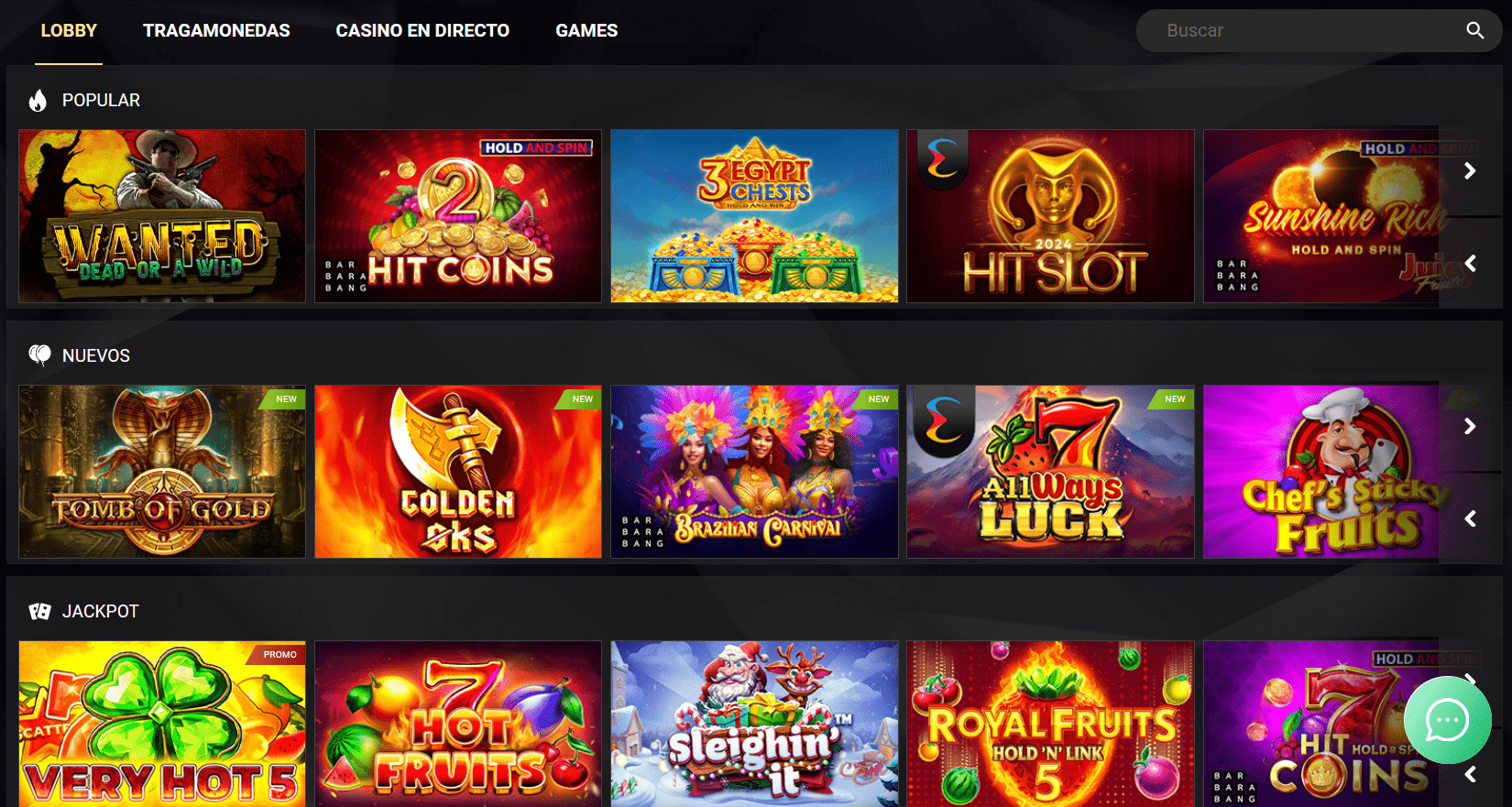 Juegos en 1xSlots